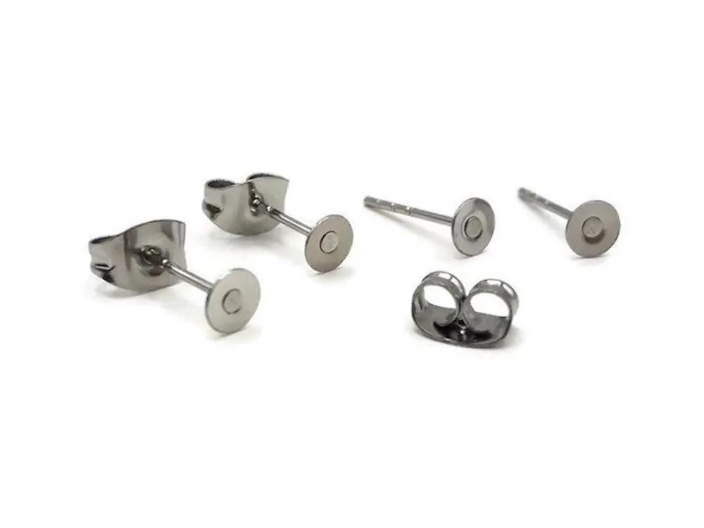Tiges inox à coller boucle d'oreille - Lot de 40 Les Précieuses Perles