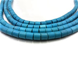 Turquoise synthétique - Tubes 4 x 4 mm - 80 Perles