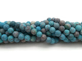 Turquoise mat - 6 mm - 30/60 Perles irrégulières